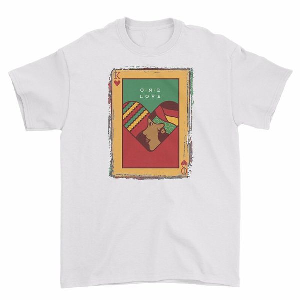 

reggae one love playing card king hipster boys men t shirt homme plus size tee shirt