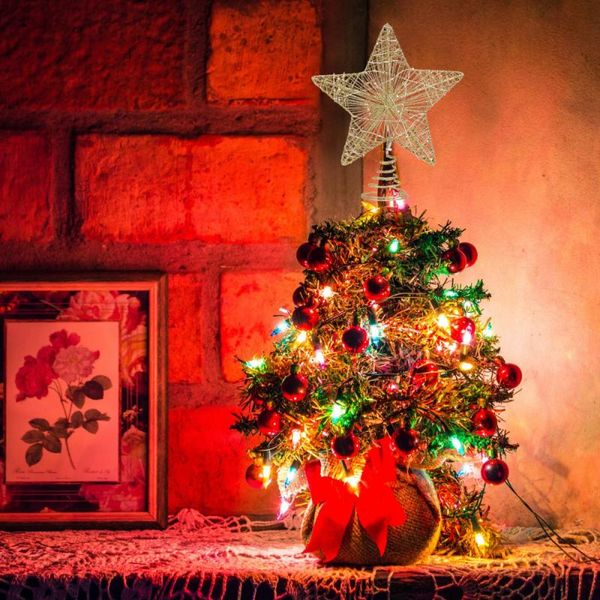 

1pc exquisite star hanging decor pentagram pendant shiny christmas tree ornament