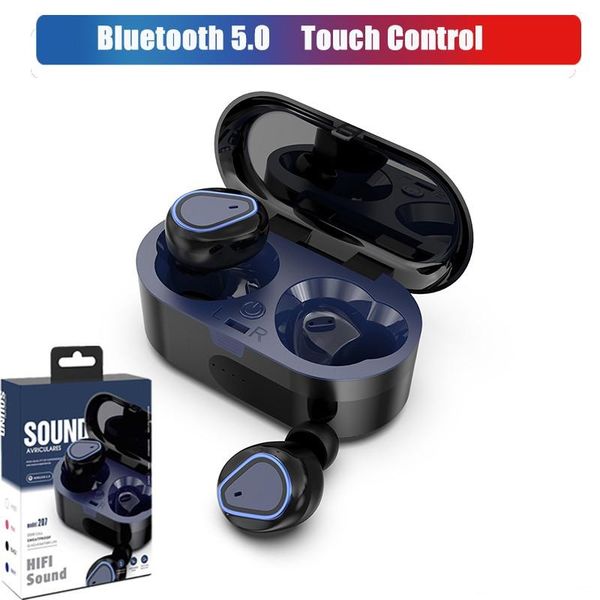 

tws-207 wireless bluetooth earphone airdots v5.0 handsport with microphone noise reduction earbuds for all smart phone