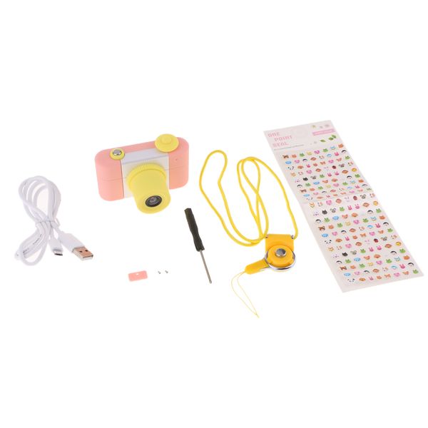

1080p hd 1.5'' screen mini cute children's kids cartoon dslr cameras - pink