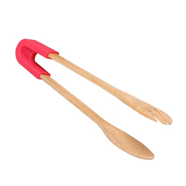 

bamboo toast tongs kitchen utensils for cooking & holding toast bacon muffin bagel bread, 30cm long
