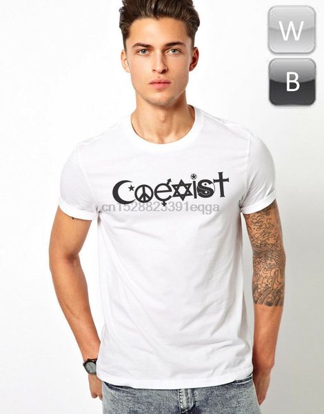 

coexist t-shirt indie hippy hipster rock graphic tumbler gift tee fashion street short sleeve t shirt