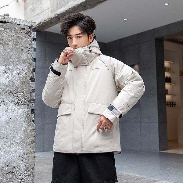 

2020 e-commerce b247 winter new korean style down jacket short big pocket warm cold-resistant tide men 910-p220, Black