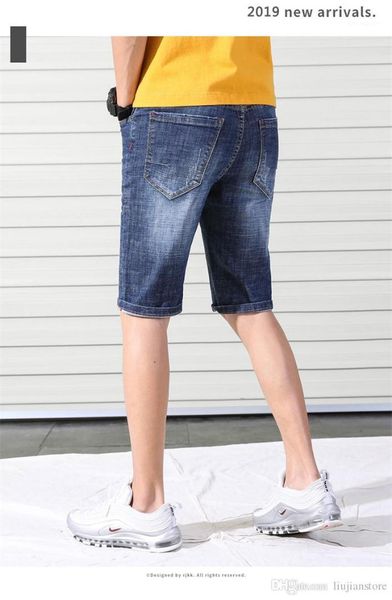 

length washed jean pants mens loose jeans shorts fashion mens short jeans summer knee, White;black