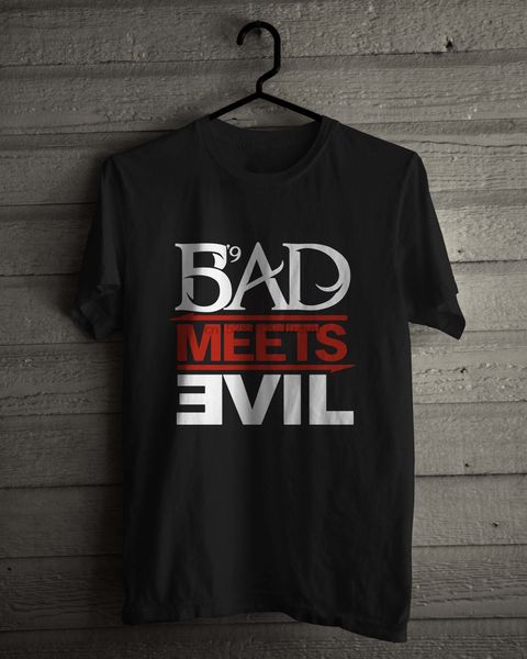 

eminem t-shirt hip hop rap bad meets evil size s-3xl new fashion 100% cotton for man tee wholesale