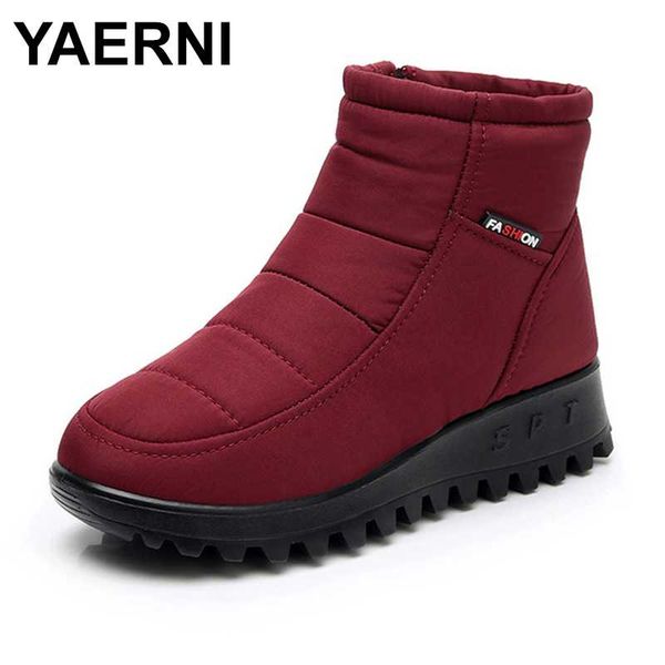 

yaerni2020 new winter snow boots for women waterproof non-slip waterproof snow boots for womene1227, Black