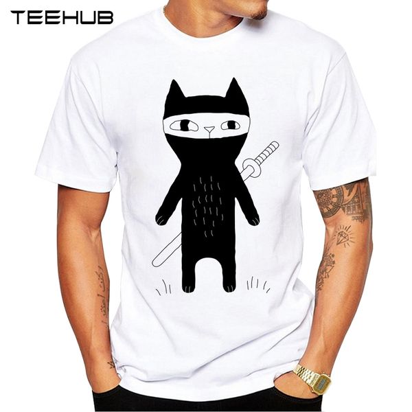 

2019 teehub мужская мода смешные black cat печатается с коротким рукавом футболка новизна o-образным вырезом дизайн tops охладить desgin tee