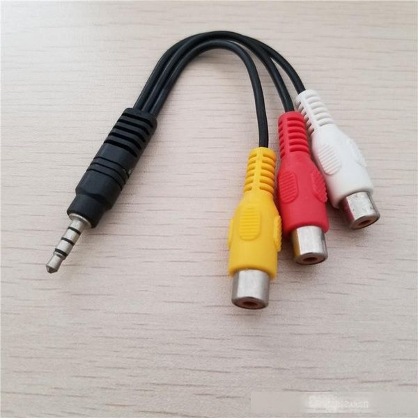 

10pcs/lot 3.5mm jack to 3 rca male to female video audio adapter cable