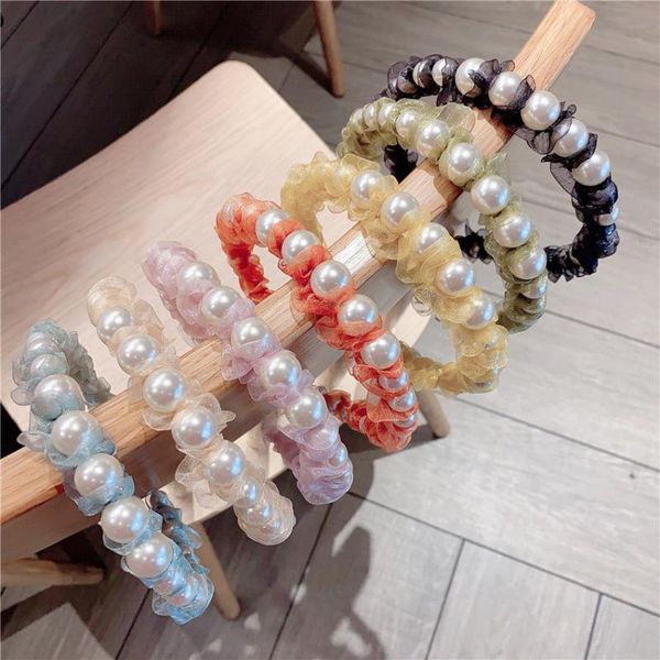 

fashionable new headdress korean version of the fabric lace silk gauze seersucker headband headband female fresh and beautiful c, Golden;silver