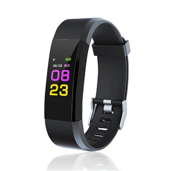 

id115 plus smart bracelet heart rate blood pressure monitor fitness tracker sleep pedometer waterproof wristband for ios android in box