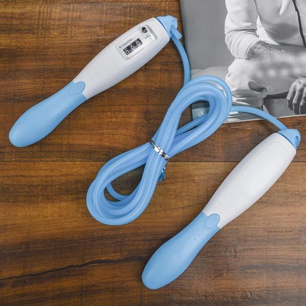 

jump ropes with counter sports fitness adjustable fast speed counting skip rope skipping wire calories workout equipments