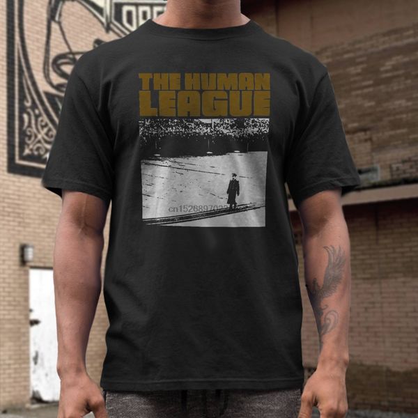 

human league t shirt screen print short sleeve black shirt cotton men t shirt