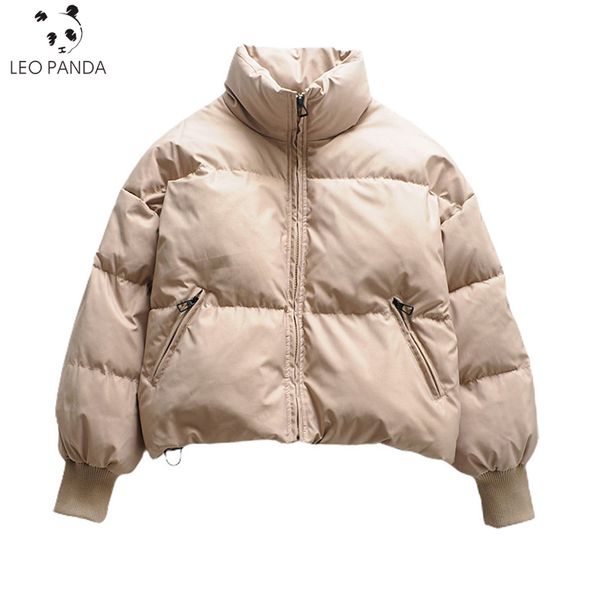 

women solid khaki oversize parkas thick 2020 new winter zipper pockets female warm elegant coat jacket plus size clothes, Black
