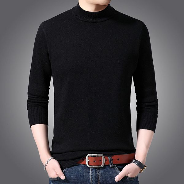 

men's sweaters 2021 autumn and winter style stand collar sweater youth korean-style casual warm base top, White;black