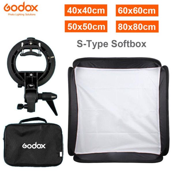 

light stands & booms godox 40x40cm 50x50cm 60x60cm 80x80cm softbox with s-type bracket stable bowens mount flash foldable kit