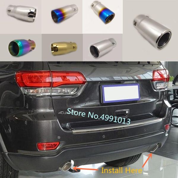 

car body stryling cover muffler end tail pipe dedicate outlet exhaust 2pcs for grand 2014 2020 2020