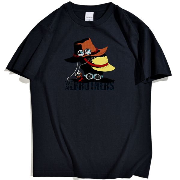 

one piece japan anime tshirts man luffy three brothers headdress tee shirts for men brand harajuku crew neck tee shirt mens