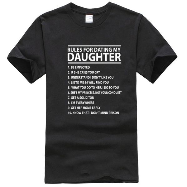 

rules for dating my daughter - mens funny t-shirt father's day birthday dad