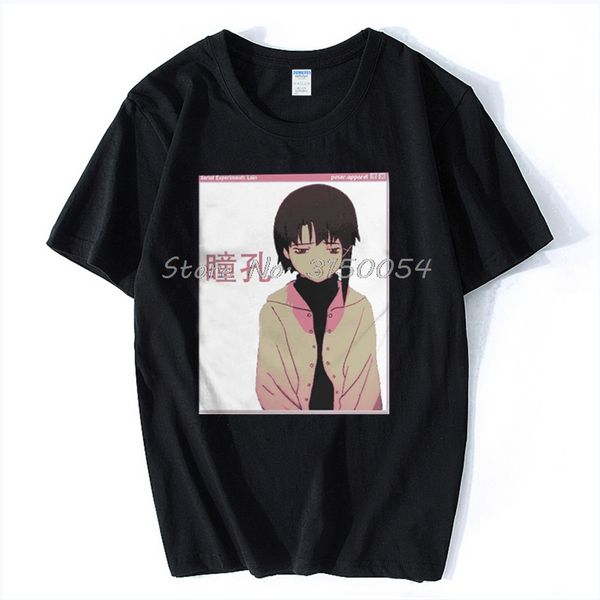 

serial experiments lain sad japanese anime aesthetic t shirt casual men cotton t-shirt funny hip hop tees harajuku