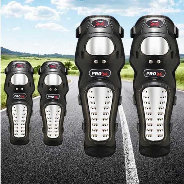 

4pcs motorcycle kneepad stainless steel moto elbow knee pads motocross racing protective gear protector guards kit