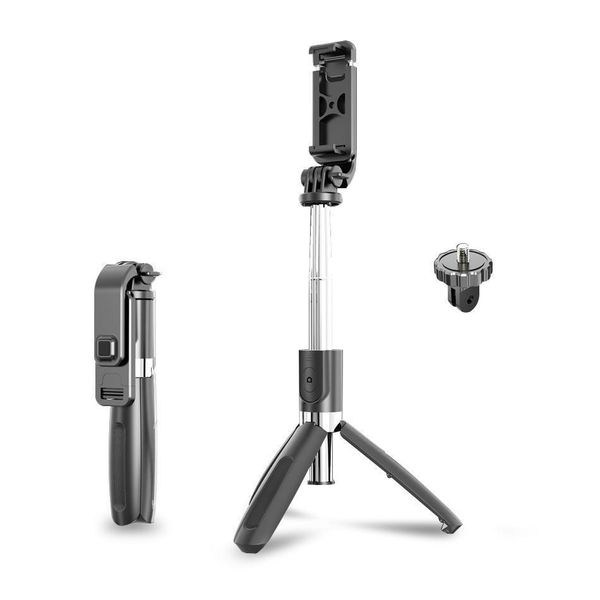 

l02 selfie stick monopod bluetooth tripod foldable with wireless remote shutter for smartphone with retail