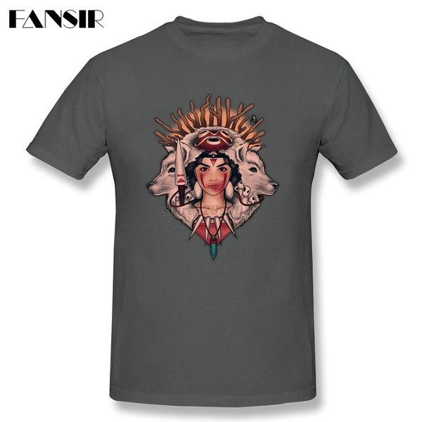 

summer t shirt men princess mononoke men t-shirt short sleeve cotton