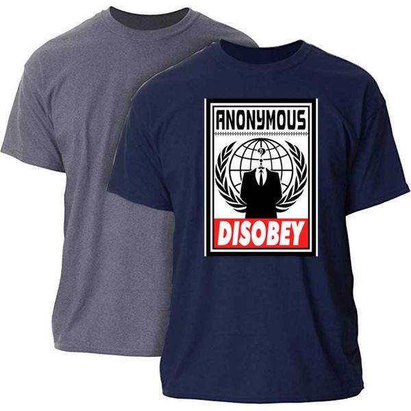 

anonymous disobey t-shirt cotton hipster men tshirt short-sleeve t shirt homme tee shirt
