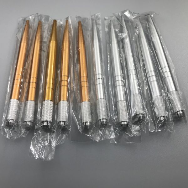 

10pcs aluminium microblading pen lightweight manual microblade needle holder caneta tebori microblading