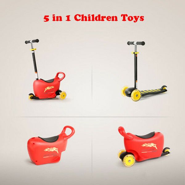 

pouch 5 in1 children scooter kid flash riding toddler skating board toy stroller