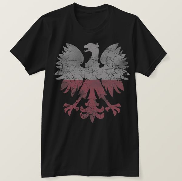

2019 printed men t shirt cotton short sleeve vintage flag of poland white eagle t-shirt women tshirt
