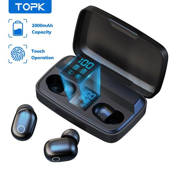 

wireless headphones bluetooth 5.0 2000mah charging box earphone in ear sports headset support phones call forxiaomi