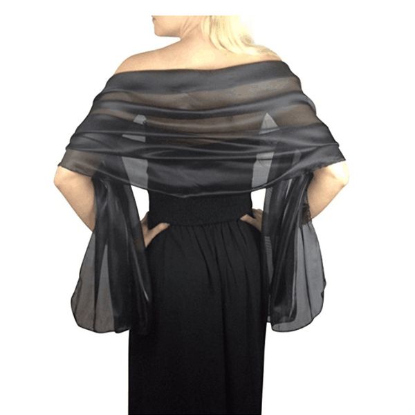 

elegant bridal wedding silver shawl wraps silky scarves for women evening wraps party ing, Blue;gray