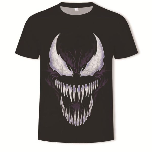 

новая цифровая 3d печатных короткими рукавами шаблон отрава случайные мужская футболка, Black;blue