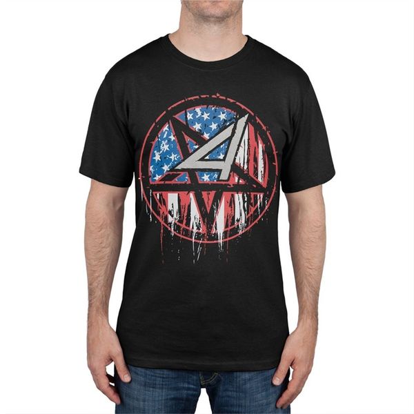

anthrax - big пентаграмма взрослого mens t-shirt дышащей tops футболочки