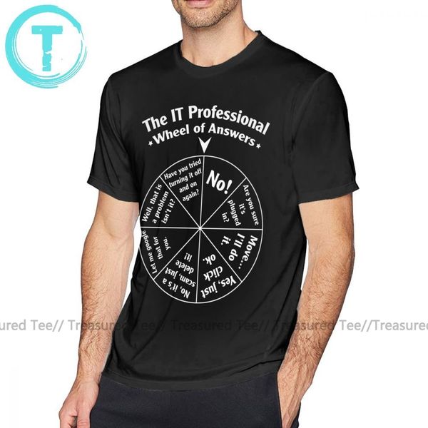 

geek тенниска ит professional колесо ответы футболка пляж fun tee shirt 100 процентов хлопка печатных крупноформатных люди футболка