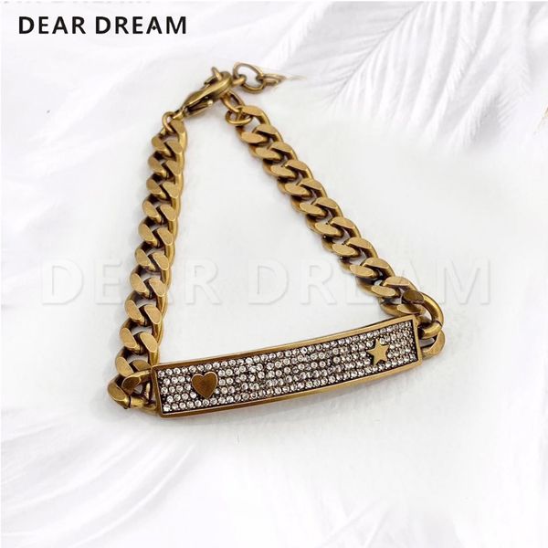 

fashion luxury metal stars love long letter chain bracelet jewelry & accessories beautiful pretty gift for women girls, Black