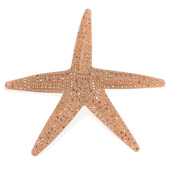 

starfish hair barrettes - large sea star hair clip for women girls beach accessories - cellulose acetate ornament, Golden;silver