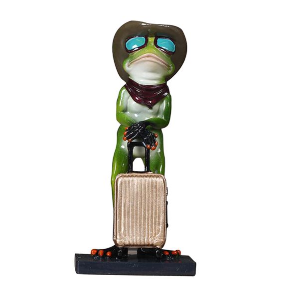 

смола creative 3d лягушка с чемоданом фигурка home office таблица декора подарков