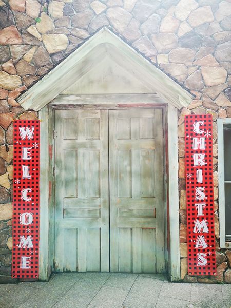 

christmas couplet door curtain christmas color banner banner 300d oxford cloth