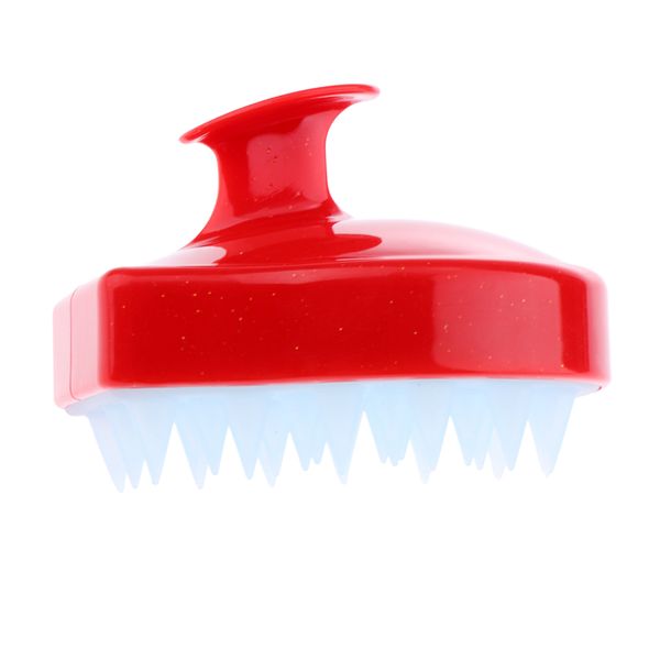 

стиральная мягкие силиконовые массаж головы шампунь щетка для волос щетка для очистки глава расческой, ручной противоскольжения, Silver