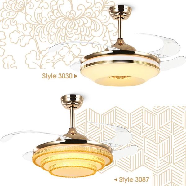 

electric fans led ceiling fan light with remote control living room dining 42 inches