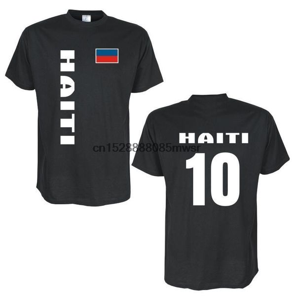 

2020 summer fashion men t-shirt haiti lander flagshirt mit ruckennummer