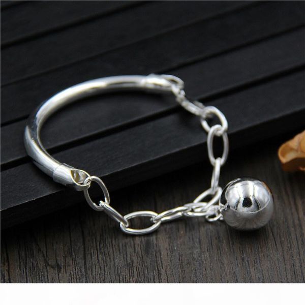 

c&r real 925 sterling silver bracelet for women round beads chain tube mixed polishing charm bracelets fine jewelry cx200623, Black