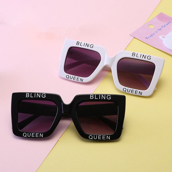 

letter kinder zonnebril children girls&boys sunglasses uv400 eyewear square frame fashion beach travel kids gift eyeglasses n710, White;black