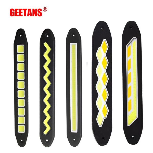 

geetans 2pcs led daytime running turn signal light bendable leds car drl driving lamp life waterproof cob day time lights dj