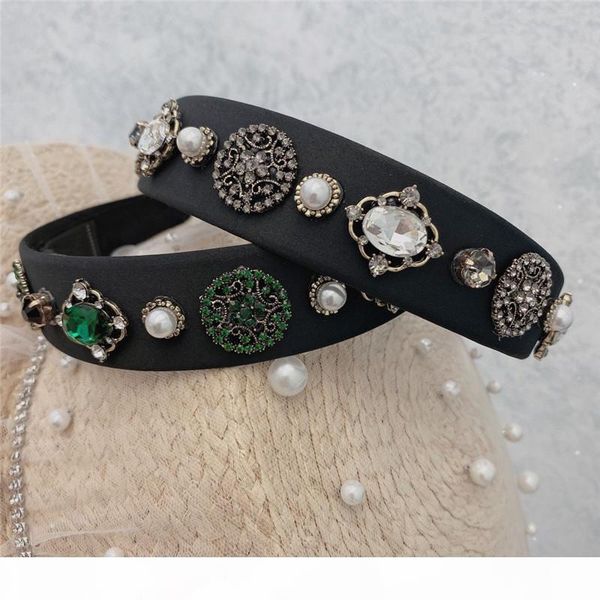 

jewelry headband hair accessories women pearl headband new baroque diamond gemstone headband retro court style national style queen style, Silver