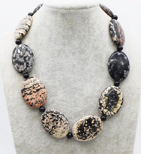 

agate flat oval /drop /roundel necklace 20" wholesale beads nature gift discount fppj, Silver
