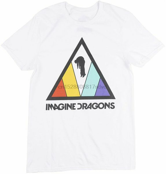 

imagine dragons triangle t-shirt white mens rock album music tee c funny tee shirt