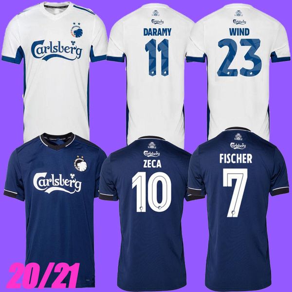 

thailand quality 2021 fc copenhagen soccer jersey home away 2122 camisetas daramy fischer zeca wind falk football shirts, Black;yellow