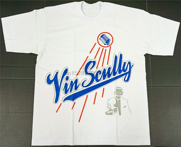 

вин скалли футболка la los angeles baseball tee 100% хлопок mens белого новый harajuku топы мода классической футболочка